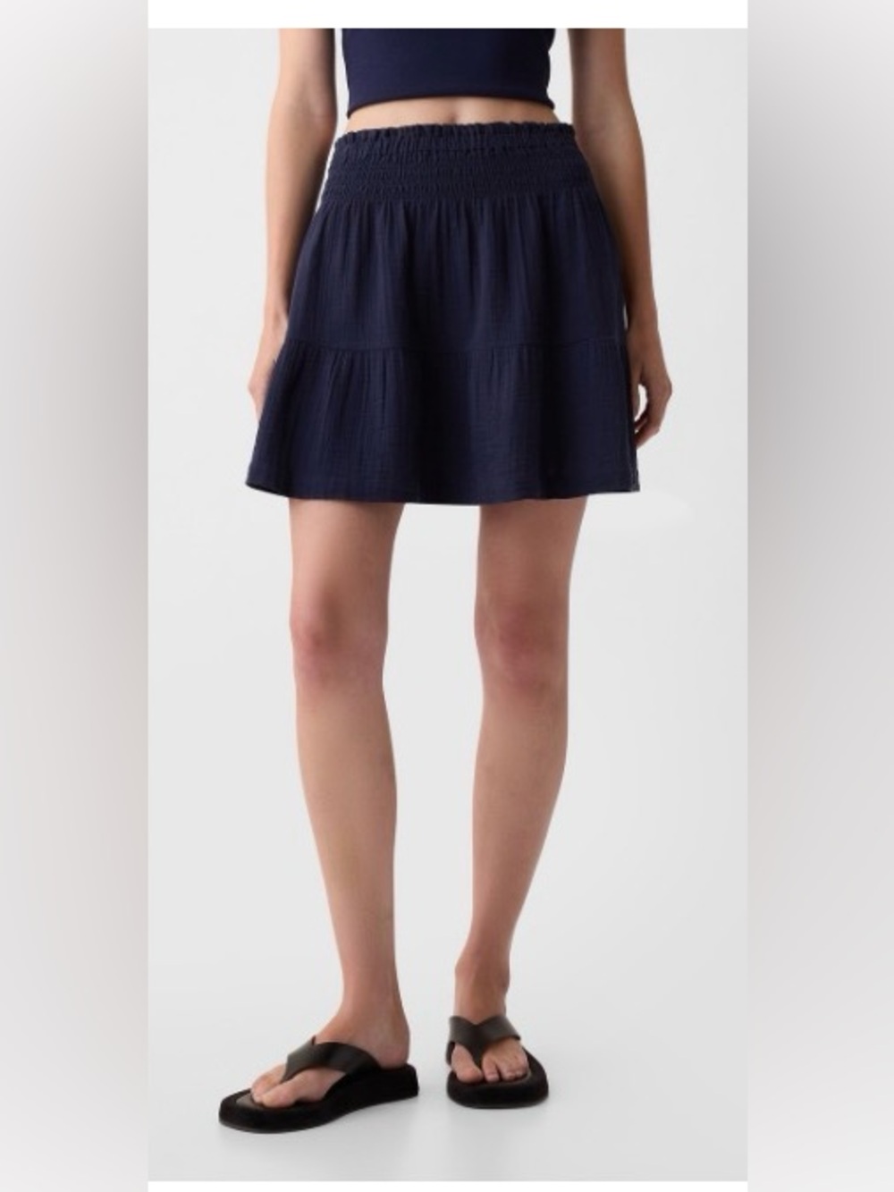 NWT- GAP; crinkle gauze; 100% Cotton A-Line Skirt; Size L(P)